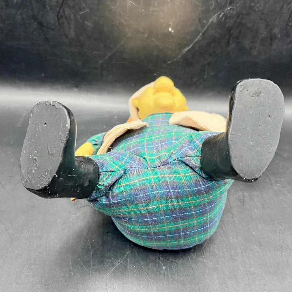 Vtg Russ Berrie Country Folk Collection Wade Fisherman #2907‎ Fishing Figurine